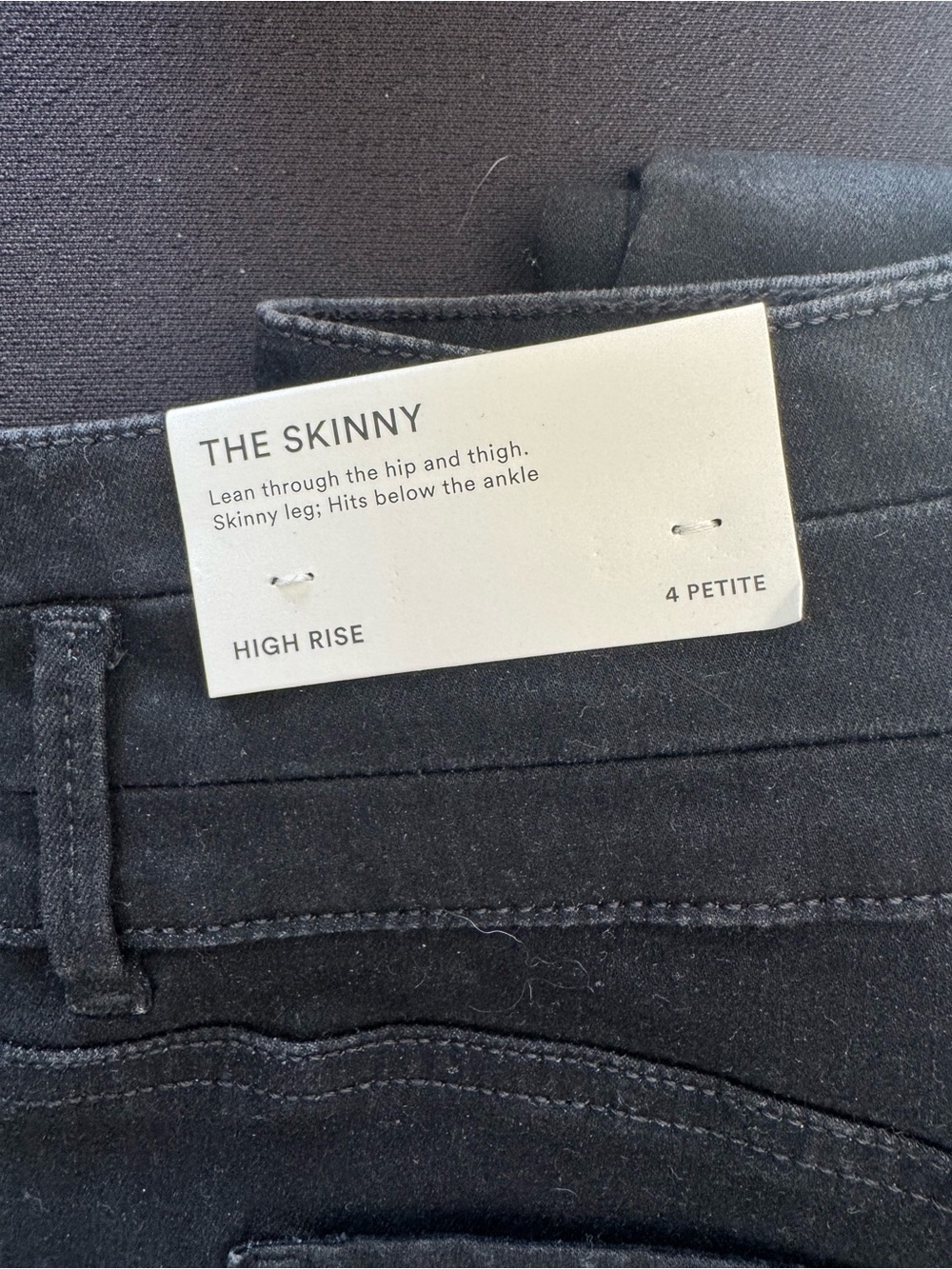 Ann Taylor 4P The Skinny High Rise Black Jeans NWT Small Petite